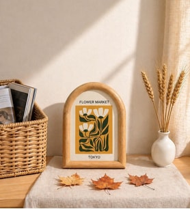 Bambu çerçeve 13*18 cm, camlı çerçeve,