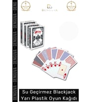 #İskambil Su Geçirmez Dayanıklı Profesyonel Texas Holdem Blackjack Poker Yarı Plastik Oyun Kağıdı