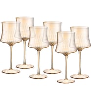 Jumbo Sandy Amber 6'Lı Kadeh Takımı