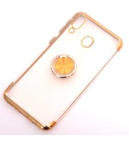 Galaxy M20 Kılıf Zore Gess Kenarları Renkli Yüzük Aparatlı Kılıf (Gold)