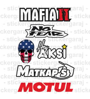 mafia baba Araba Sticker etiket seti - motosiklet bisiklet otomobil cam duvar buzdolabı kask atv laptop tablet uyumlu coklu set etiket