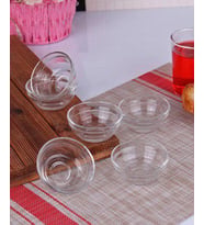 Cam Kase Bal Reçel Sos Kasesi 6 Lı Mini Çerezlik Lokumluk 6 cm