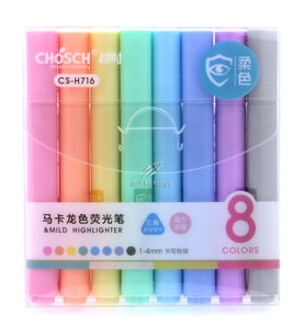 CHOSCH 8 Lİ SOFT KESİK UÇ HİGHLİTTER