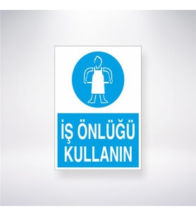 İş Önlüğü Kullanın 21x28 Arkası Yapışkanlı Levha