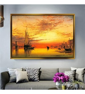 Altın Çerçeveli dekoratif tablo l510 (Gold)