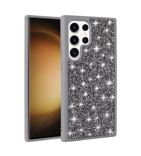 Galaxy S22 Ultra Kılıf Parlak Taşlı Tasarım Zore Pırlanta Kapak