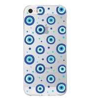 PrintiFy Apple  iPhone 5 ile Uyumlu 1mm Slim Fit Nazar Boncuğu 1 Baskılı Şeffaf  Kılıf