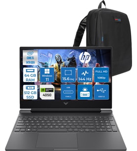 Hp Victus 15-WFA2023NT Intel Core I5 14450HX 64GB Ddr5 512GB SSD RTX4050 6gb 15.6" IPS Fhd (1920 x 1080) 144HZ 300NIT Windows 11 Home Taşınabilir Bilgisayar BY2K1EAH27 + Zetta Çanta