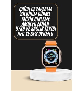 Akıllı Saat Amoled Ekran Bluetooth Bağlantılı Özel Tasarım Unısex