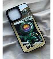 Iphone 14 Pro Max Aynalı Desenli Şık ve Kaliteli Telefon Kılıfı (Siyah)