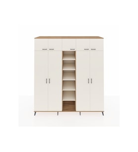 Kronos Dolap 12 Raflı 9 Kapaklı 2 Askılı 220x59x243 Çam-Aytaşı/Aytaşı