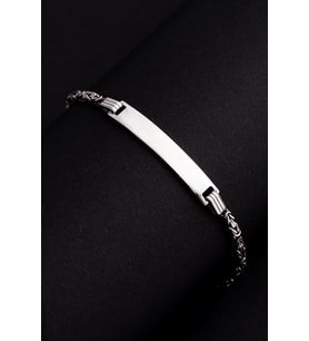 Erkek Gümüş Bileklik - 2.8 mm İsim Yazılabilir Kral Zincir Gümüş Bileklik