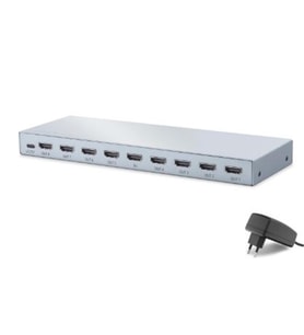 HADRON HDX1433 HDMI Splitter EDID 8K 60 Hz 1 Giriş 8 Çıkış Gri