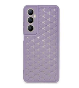 Realme C65 Kılıf Petek Silikon Kapak - Lila