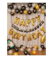 Happy Birthday Folyo Balon Banner Balon Seti