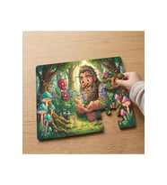 Sihirli Ormandaki Dev Adam Tasarımlı 24 Parça Ahşap Çocuk Puzzle