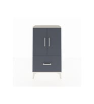 Arges Komodin 2 Raflı Tek Çekmeceli 2 Kapaklı 60x30x106 Aytaşı-Antrasit