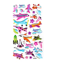 Sticker Kabartmalı Stiker Defter, Planlayıcı Etiket (lbu-004) - 17X9 cm - Uçak Roket Helikopter