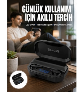 Kulak İçi Rgb Işıklı Çift Mikrofonlu Ios/Android Bt 5.2 Yeni Nesil
