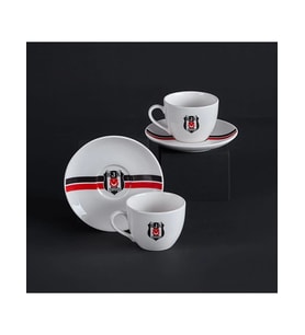 Neva Porselen BJK Desenli Çay Fincan Seti 2'li
