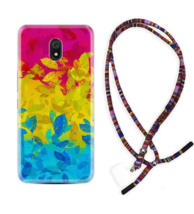 Xiaomi Redmi 8A 8 Pro 9C 9T 10C 11T Pro Kılıf Boyun Asklı Rasta Silikon Yapraklar 1634