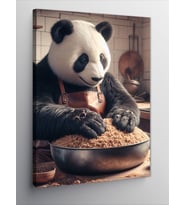 Kanvas Tablo Panda Ve Bulgur
