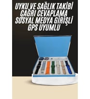 7 Kordonlu Unisex Akıllı Saat Çoklu Kordon Seçeneği Amoled Ekran