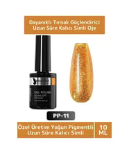 Özel Üretim Yüksek Pigmentli Hızlı Kuruyan Tırnak Güçlendirici 3 Aşamalı Kalıcı Simli Oje 10 Ml