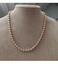 Lente Aksesuar Kadın Altın Kaplama Dorika Top Zincir Kolye (Gold)