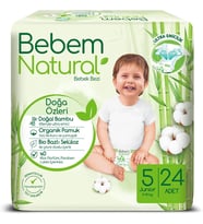 Natural 5 Beden Jumbo Bebek Bezi (1 x 24 Adet)