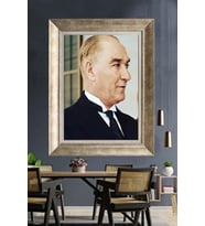 Gümüş Çerçeveli Atatürk Tablo za331