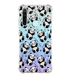 Xiaomi Redmi Note 8 Köşe Korumalı Antişok Kapak Panda Tasarımlı Şeffaf Silikon Kılıf