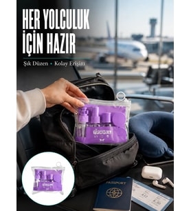 Northcity Taşınabilir 5’li Seyahat Banyo Seti - Şampuanlık Sprey Krem Kutusu Yeni Nesil