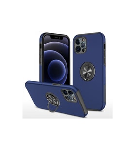 iPhone 12 Pro Kılıf Elit Yüzüklü Kapak - Lacivert