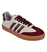 Floor Hakiki Deri Kadın Spor Ayakkabı Sneaker MAK-3020 BORDO