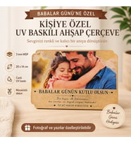 Kişiye Özel UV Baskılı Ahşap Fotoğraf Çerçevesi 20x14 cm