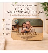 Kişiye Özel UV Baskılı Ahşap Fotoğraf Çerçevesi 20x14 cm