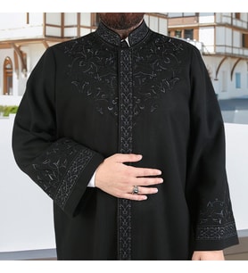 Kışlık Kaşe İmam Cübbesi Bergüzar Siyah