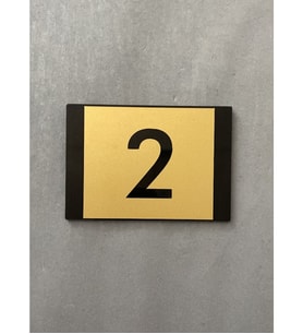 Minimal Gold Tasarım Apartman Kapı Numarası
