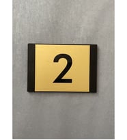 Minimal Gold Tasarım Apartman Kapı Numarası