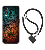 General Mobile GM 21 Pro GM 22 Pro Plus Kılıf Boyun Askılı Silikon İşaretler Tuval 1716
