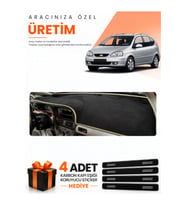 CHEVROLET REZZO (2000-2011) Uyumlu Torpido Koruma Örtüsü Oto Kılıfı - Siyah Bej