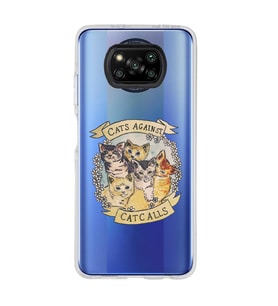 Poco X3 PRO / X3 NFC Uyumlu Sevimli Kediler Tasarımlı Şeffaf Telefon Kılıfı