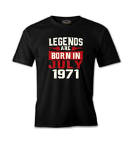 Legends Born in July Siyah Erkek Tshirt