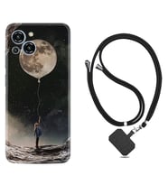 Reeder S23 Max Pro Kılıf Resimli Boyun Askılı İpli Desenli Silikon Moon Baloon 1368