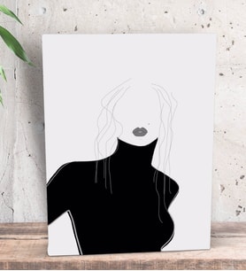 BK Gift Bonjour Tasarımlı Dekoratif Mini Kanvas Tablo 15x20cm-1