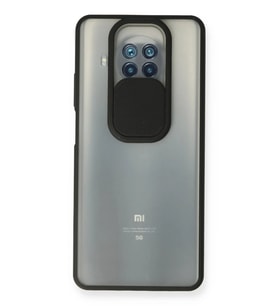 Newface Xiaomi Mi 10T Lite Kılıf Palm Buzlu Kamera Sürgülü Silikon - Siyah