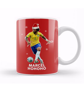 Marcel HoHoHo Vieira Football Christmas Kupa Bardak Porselen
