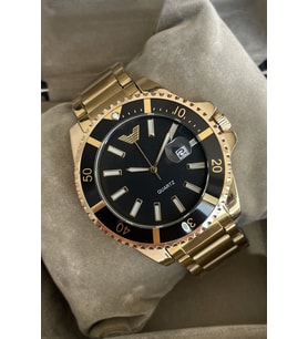 Özel Saat Kutulu Rolex Model Erkek Kol Saati Metal Kordon Altın Gold Siyah Renkli Arkadasa Abiye Sevgiliye Kocaya Babaya Kardese Ese Koca Dayiya Dogum Gunu Yildonumu İcin Kol Saati Hediye Dogum Gunu İcin Hediyelik Avantajlı Ürün