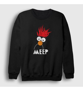 Presmono Unisex Siyah Beaker Meep The Muppet Show Sweatshirt 506761tt